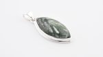 Assorted 0.925 Sterling Silver Pendant - Seraphinite (Russia) Polished Marquise Stone - Image 2