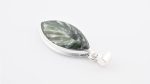Assorted 0.925 Sterling Silver Pendant - Seraphinite (Russia) Polished Marquise Stone - Image 3