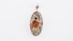 Assorted 0.925 Sterling Silver Pendant - Peanut Obsidian (Mexico) Polished Oval Stone