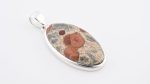 Assorted 0.925 Sterling Silver Pendant - Peanut Obsidian (Mexico) Polished Oval Stone - Image 2