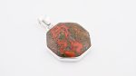 Assorted 0.925 Sterling Silver Pendant - Seam Agate (Turkey) Polished Octagon Stone - Image 2