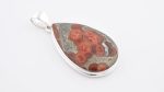 Assorted 0.925 Sterling Silver Pendant - Peanut Obsidian (Mexico) Polished Pear Stone - Image 2