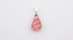 Assorted 0.925 Sterling Silver Pendant - Rhodochrosite (Argentina) Polished Pear Stone - Image 4
