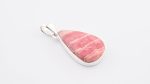 Assorted 0.925 Sterling Silver Pendant - Rhodochrosite (Argentina) Polished Pear Stone - Image 2