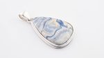 Assorted 0.925 Sterling Silver Pendant - Blue Scheelite (Turkey) Polished Pear Stone - Image 2