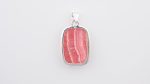 Assorted 0.925 Sterling Silver Pendant - Rhodochrosite (Argentina) Polished Rectangular Stone - Image 4