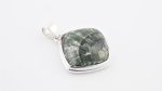 Assorted 0.925 Sterling Silver Pendant - Seraphinite (Russia) Polished Square Stone - Image 2