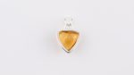 Assorted 0.925 Sterling Silver Pendant - Citrine Quartz (Brazil) Polished Triangular Stone