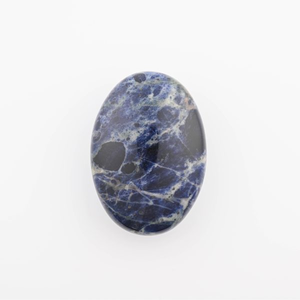 SODALITE POLISHED PALM STONE FROM BRAZIL
