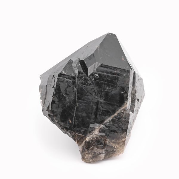 Smoky Quartz Crystal Point On Custom Black Iron Stand From Minas Gerais, Brazil