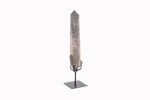 Smoky Quartz Crystal Point On Custom Black Iron Stand From Minas Gerais, Brazil