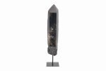 Smoky Quartz Crystal Point On Custom Black Iron Stand From Minas Gerais, Brazil