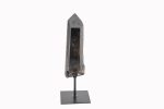 Smoky Quartz Crystal Double Point On Custom Black Iron Stand From Minas Gerais, Brazil - Image 4
