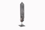 Smoky Elestial Quartz Crystal Point On Custom Black Iron Stand From Minas Gerais, Brazil - Image 4