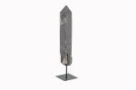 Smoky Elestial Quartz Crystal Point On Custom Black Iron Stand From Minas Gerais, Brazil
