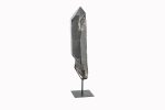 Smoky Elestial Quartz Crystal Point On Custom Black Iron Stand From Minas Gerais, Brazil - Image 3