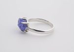 Double Stone Polished Labradorite (Madagascar) & Rough Tanzanite (Tanzania) On 0.925 Sterling Silver Ring Size - 9 - Image 3