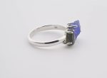 Double Stone Polished Labradorite (Madagascar) & Rough Tanzanite (Tanzania) On 0.925 Sterling Silver Ring Size - 9 - Image 4