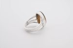 Tiger'S Eye (Africa) Medium/Large Polished Oval Stone On Open Triple 0.925 Sterling Silver Band Ring Size - 6.25 - Image 3