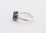 Double Stone Polished Tourmalinated Quartz (Sri Lanka) & Rough Schlor (Brazil) On 0.925 Sterling Silver Ring Size - 7 - Image 3
