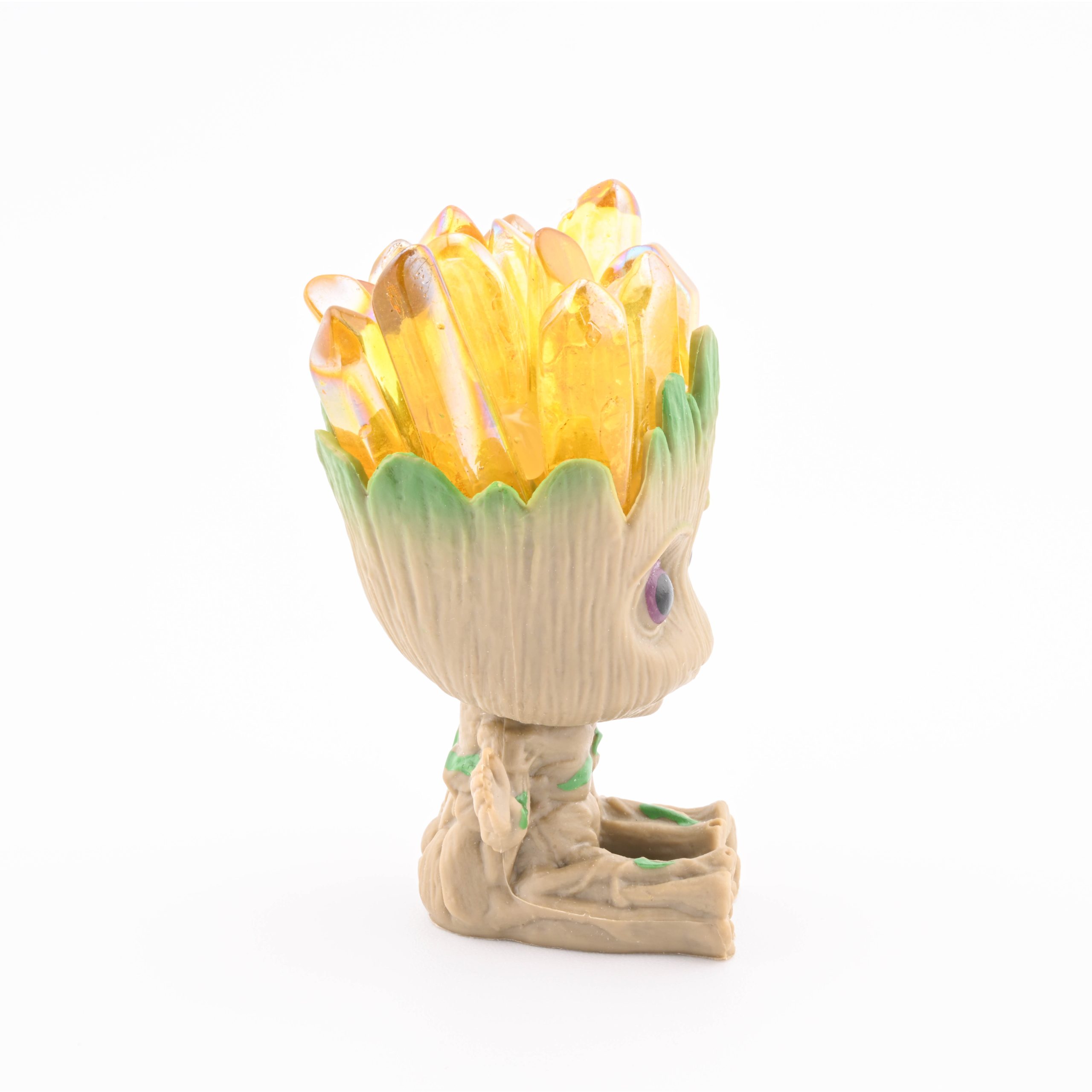 Groot With Aura Quartz Points Fetish – Yellow – Barefoot Native